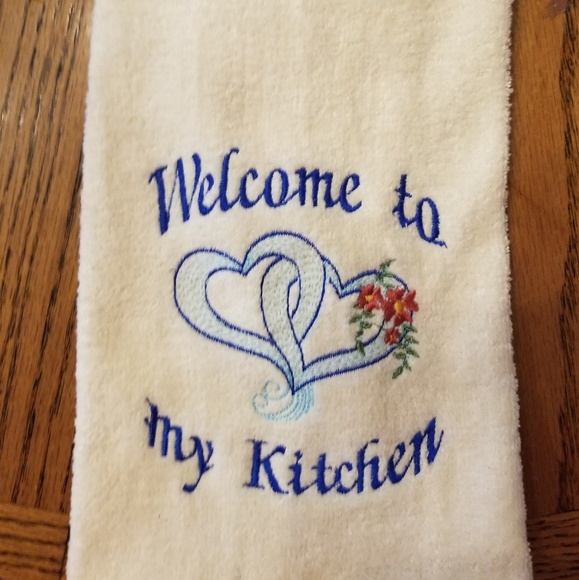 Embroidered Towel with topper. - Picture 3 of 3